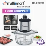 ⁦Multismart Hachoir Électrique 3L 400W en Verre – 6 Lames Inox | Mincuteur de Viande et Légumes⁩ - الصورة ⁦2⁩