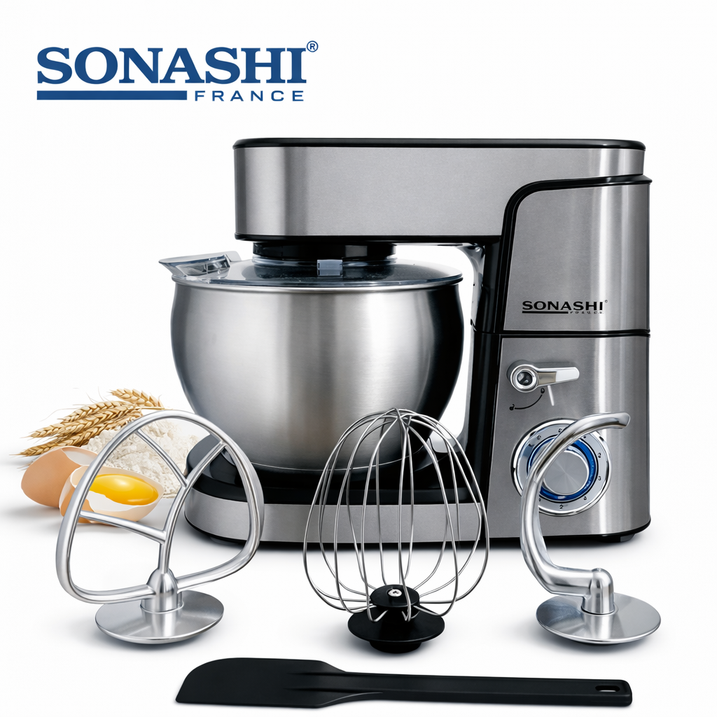 1000086997.png Robot Pétrin Sonashi SMX-154 – 1500W avec Bol Inox 7L & 6 Vitesses - الصورة 1