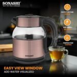 ⁦Bouilloire sans fil 1,8 L / 1500 W – Sonashi SKT-1812⁩ - الصورة ⁦6⁩