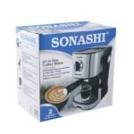 ⁦Sonashi Cafetière Expresso -SCM 4963- 850 W- 15 Bars, Capacité 1 L⁩ - الصورة ⁦3⁩