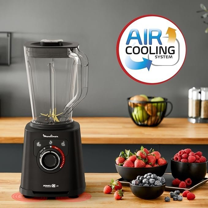 713Lwg98fpL._AC_SX679_-1.jpg Moulinex BLENDER PerfectMix+ LM88A810 haute vitesse -1200W - 15 vitesses - 2,0L-TITANIUM - الصورة 1