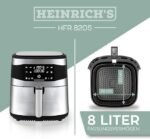 ⁦Friteuse sans huile Heinrich Bauer 8 L - 8programmes - Écran tactile LED 1800 W - Allemagne⁩ - الصورة ⁦3⁩
