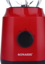 ⁦sonashi Blender 1,8 Litres + Moulin A Café - 2 En 1 - Rouge -SB-154N⁩ - الصورة ⁦3⁩