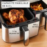 ⁦Moulinex Friteuse a air - airfryer - Friteuse sans huile- 8.3L- 2 tiroirs -EZ905D20⁩ - الصورة ⁦5⁩
