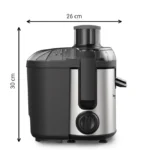 ⁦Moulinex Centrifugeuse FRUTELIA – 2 vitesses – 400 W JU420D10 – inox⁩ - الصورة ⁦2⁩