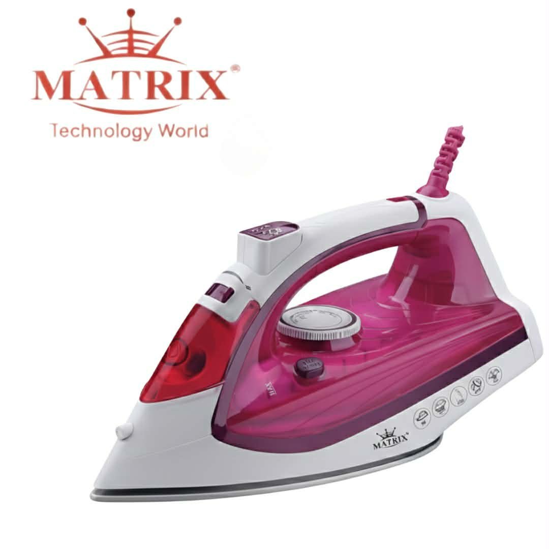 Fer-a-Repasser-a-Vapeur-MATRIX-MX-8500.jpg Fer à Repasser à Vapeur MATRIX MX-8500 - 2200W - Semelle en Céramique - Système Anti-calcaire - الصورة 1