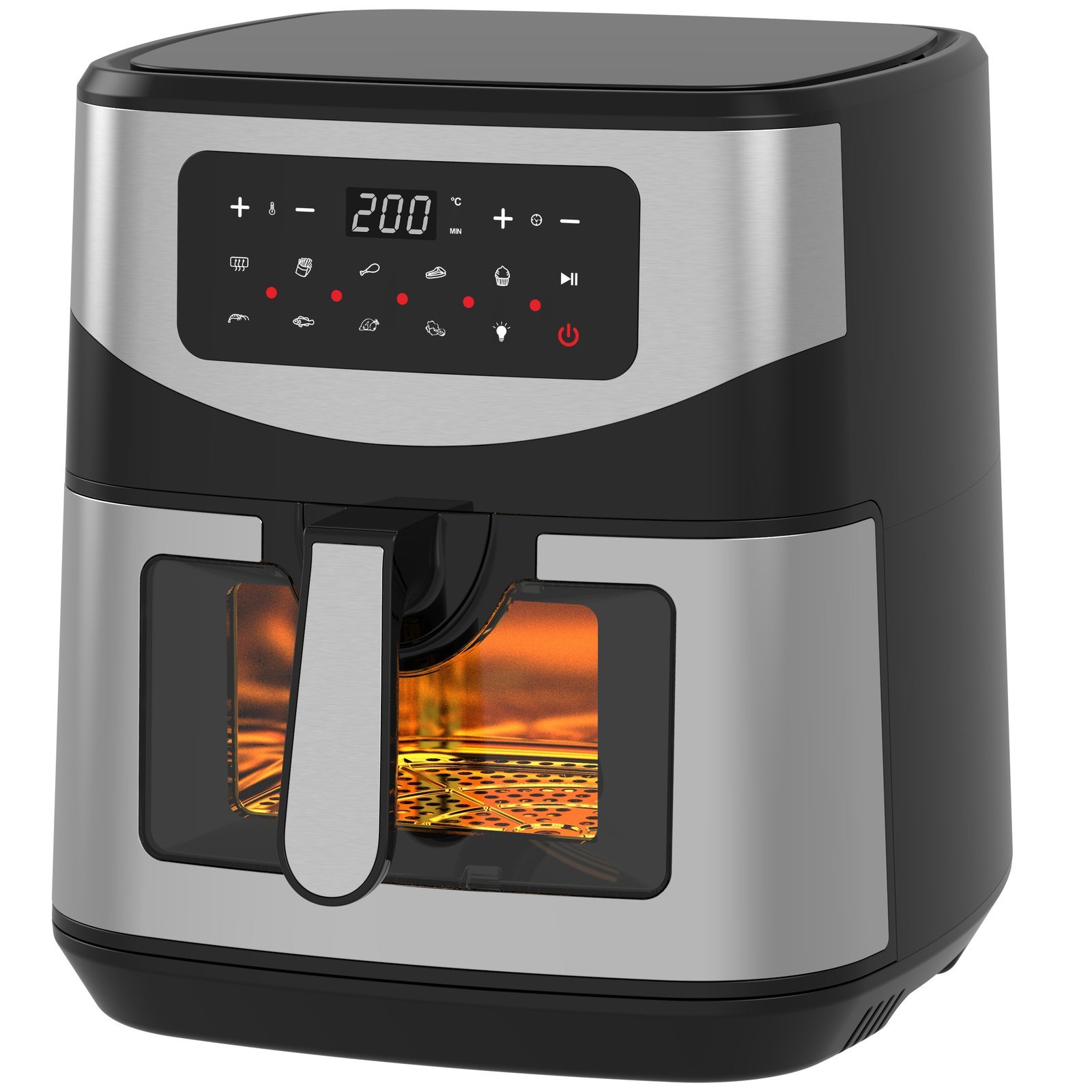 H0d63190126f64d3e8fbd94dbe68d89f7m.jpg AirFryer inox 9.2 L 1800W KitchenLab - الصورة 1