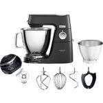 Pétrin Kenwood Titanium Chef Baker XL KVL85.004BK 1200W avec Balance Intégrée + 2 Bols 5L & 7L
