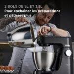 ⁦Pétrin Kenwood Titanium Chef Baker XL KVL85.004BK 1200W avec Balance Intégrée + 2 Bols 5L & 7L⁩ - الصورة ⁦10⁩