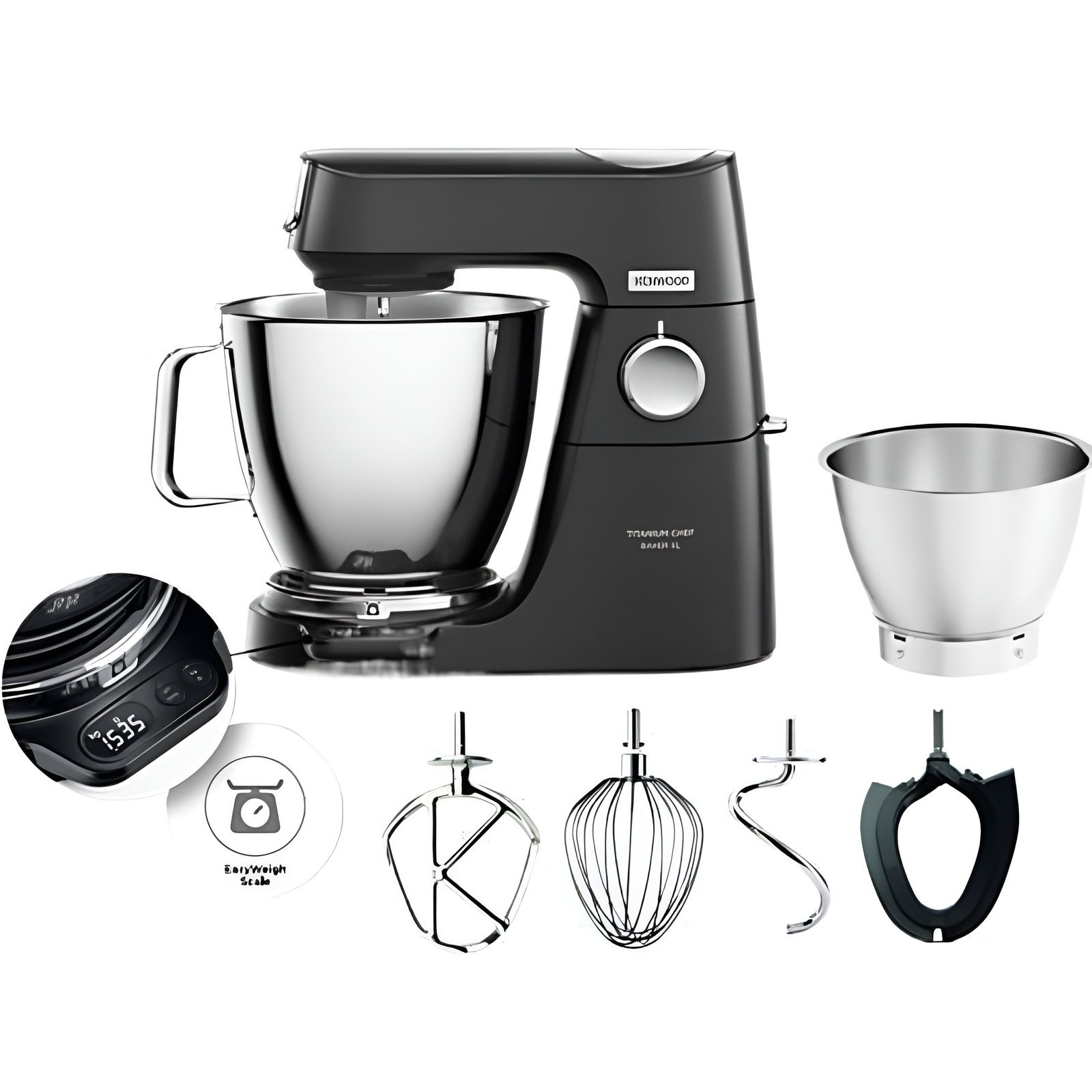 Kenwood-Titanium-Chef-Baker-XL-KVL85.004BK.jpg Pétrin Kenwood Titanium Chef Baker XL KVL85.004BK 1200W avec Balance Intégrée + 2 Bols 5L & 7L - الصورة 1
