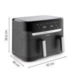 ⁦Moulinex Dual Easy Fry & Grill 8.3L EZ901820 – Friteuse à Air Double Cuve⁩ - الصورة ⁦3⁩