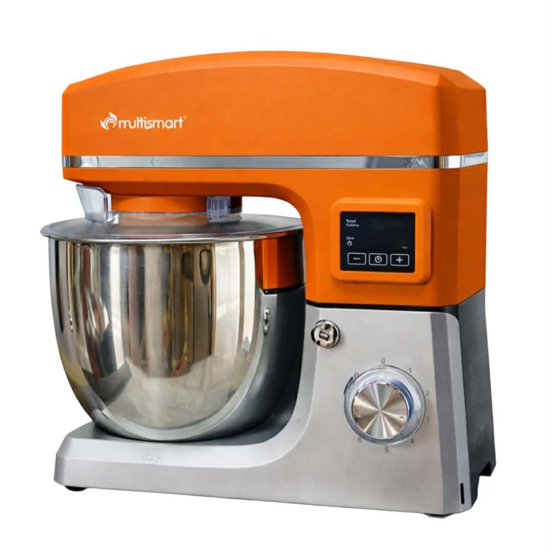 Robot-Petrin-Multismart-1500W-10L-double-crochet-avec-bol-inox.jpg Multismart Robot Pétrin Double Crochet 1500W 10L – Orange/Gris | MS-SM2410 – Prix en Algérie - الصورة 1