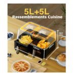 ⁦Robuste Friteuse Electrique Airfryer – Double panier - 10 Litres – Tactile - 2850W - AF10⁩ - الصورة ⁦6⁩