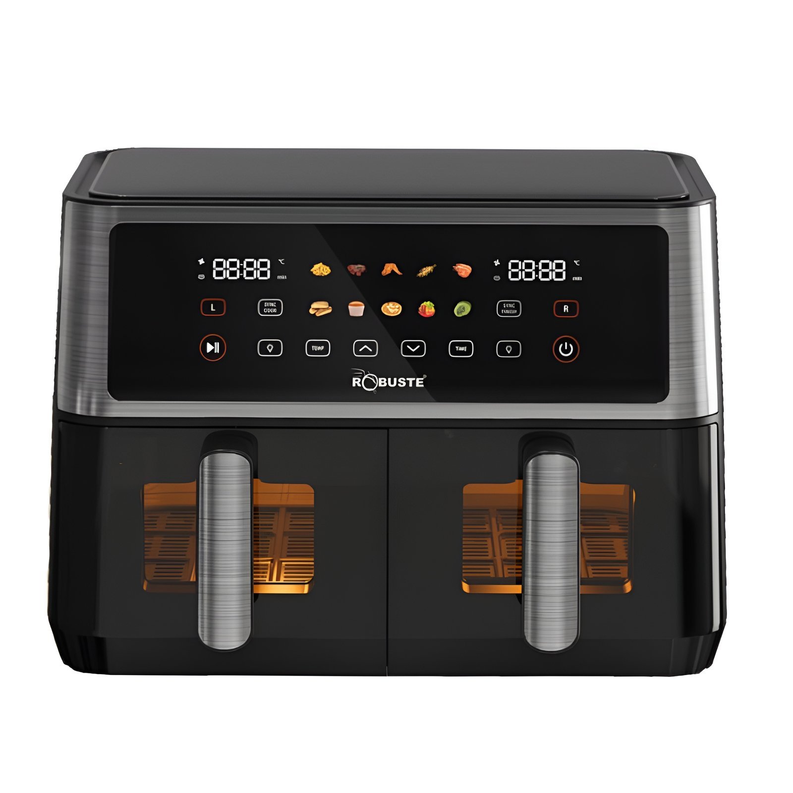 Robuste-Friteuse-Electrique-Airfryer-–-Double-panier-10-Litres-–-Tactile-2850W-AF10.jpg Robuste Friteuse Electrique Airfryer – Double panier - 10 Litres – Tactile - 2850W - AF10 - الصورة 1