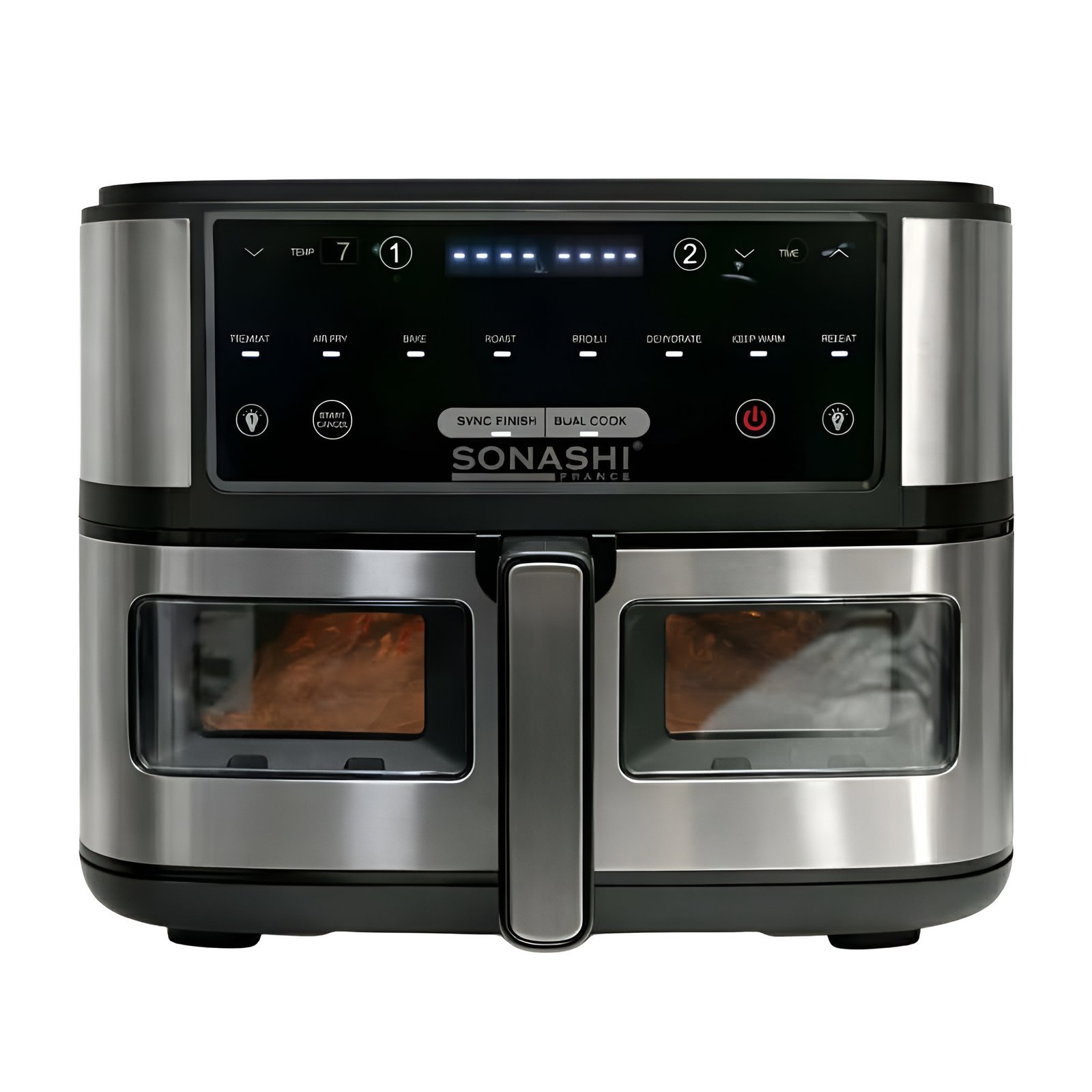 Sonashi-SAF-110-Digital-Air-Fryer-10L-2600W-–-Friteuse-a-Air-Double-Panier-Garantie-2-Ans.jpg Sonashi SAF-110 Digital Air Fryer 10L 2600W – Friteuse à Air Double Panier | Garantie 2 Ans - الصورة 1