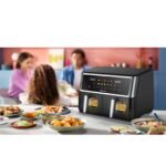 ⁦Robuste Friteuse Electrique Airfryer – Double panier - 10 Litres – Tactile - 2850W - AF10⁩ - الصورة ⁦3⁩