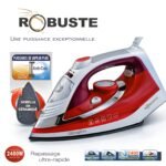 ⁦Fer à Repasser Vapeur Robuste Ultragliss - 2400W - Semelle Céramique -Rouge⁩ - الصورة ⁦2⁩