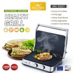 ⁦Grill et Panineuse Matrix MX-5027 - 2200W - Ouverture 180° & Minuterie Plaques Antiadhésives⁩ - الصورة ⁦2⁩