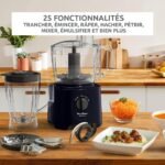 ⁦Moulinex Easy Force, Robot Cuisine Multifonction Compact 3L, 800W, 2 Vitesses + Pulse, 25 fonctions, 6 accessoires, Blender, Râpes, Bleu, FP247810⁩ - الصورة ⁦7⁩