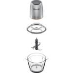 ⁦Hachoir Kenwood Easy Chop+ CHP62.400SI - 500W, 0.5L, Système Quad Blade - Silver⁩ - الصورة ⁦2⁩