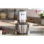 ⁦Hachoir Kenwood Easy Chop+ CHP62.700SI - 500W, Bol Inox 0.6L, 4 Lames⁩ - الصورة ⁦2⁩