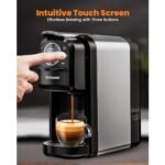 ⁦Cafetière Sonashi SCM-4984 3en1 – Espresso 20 Bar -Nespresso, Dolce Gusto & Café Moulu⁩ - الصورة ⁦2⁩