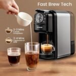 ⁦Cafetière Sonashi SCM-4984 3en1 – Espresso 20 Bar -Nespresso, Dolce Gusto & Café Moulu⁩ - الصورة ⁦3⁩