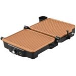 ⁦Grill Électrique Sonashi SGT-859C 2000W Ouvrable 180° – Panini, Sandwich & BBQ⁩ - الصورة ⁦3⁩