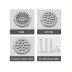 ⁦Hachoir à Viande Électrique TIREXX 1200W – Inox Professionnel⁩ - الصورة ⁦3⁩