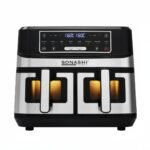 ⁦Sonashi Friteuse à Air fryer Double Bac 10L 2600 W Digital multiprogrammes . SAF-106⁩ - الصورة ⁦2⁩