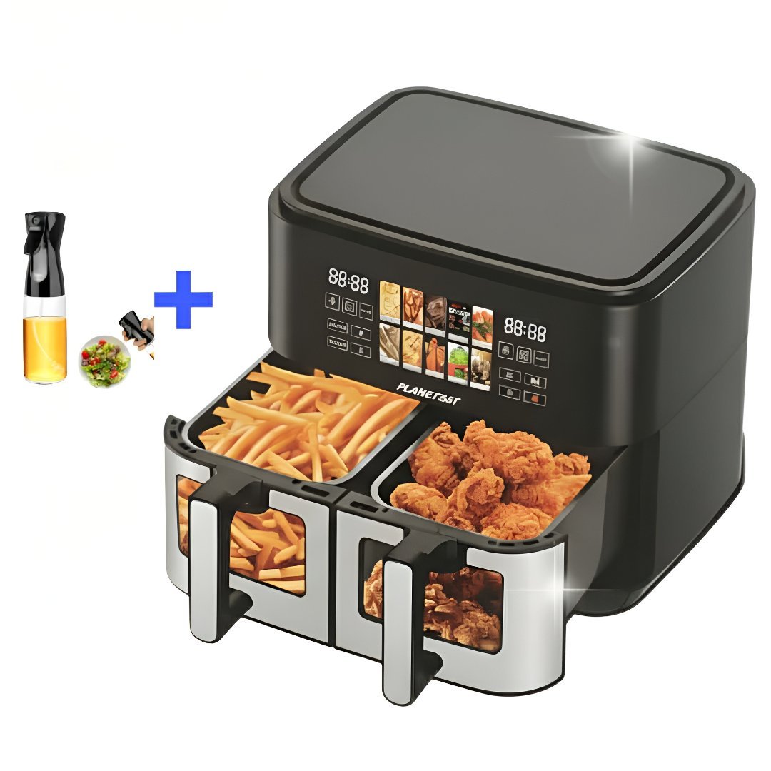 Untitled-Project-81.jpg PLANETSAT Friteuse Air Fryer sans huile 10L 2600W Double Tiroirs - PAF-1010 - الصورة 1