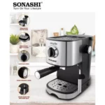 ⁦Sonashi Cafetière Expresso -SCM 4963- 850 W- 15 Bars, Capacité 1 L⁩ - الصورة ⁦6⁩