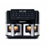 ⁦Friteuse à Air Digitale SONASHI SAF-105 10 Litres – Double Bac – 2600W – Écran Tactile⁩ - الصورة ⁦2⁩