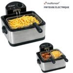 Friteuse Électrique Multismart 4,5 Litres 2000W  Inox avec 3 Panier  MS-FR1204 | Meilleurs Prix en Algérie