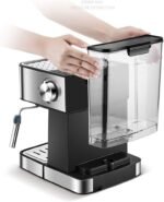 ⁦Machine à café espresso Sonashi SCM-4967 15 bars – Cafetière électrique avec mousseur à lait, haute performance 850W⁩ - الصورة ⁦3⁩