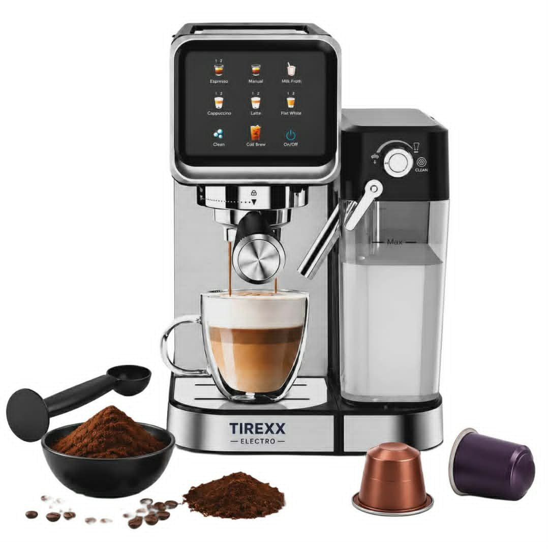 tirexx-caf2200s-machine-cafe-4en1.jpg.jpg Machine à Café TIREXX CAF2200S 4 en 1 20 Bar - الصورة 1